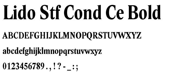 Lido STF Cond CE Bold font